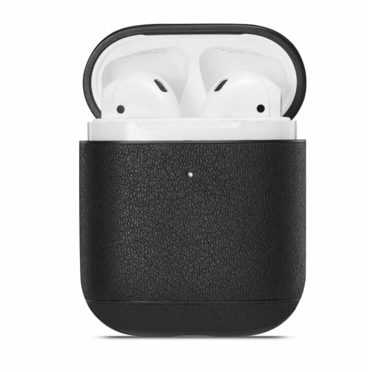 Защитный чехол UniCase Leather Cover для Apple AirPods 1 / 2 - Black: фото 8 из 14