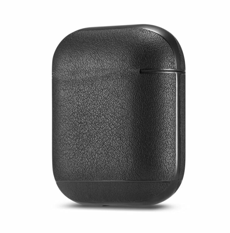 Защитный чехол UniCase Leather Cover для Apple AirPods 1 / 2 - Black: фото 3 из 14