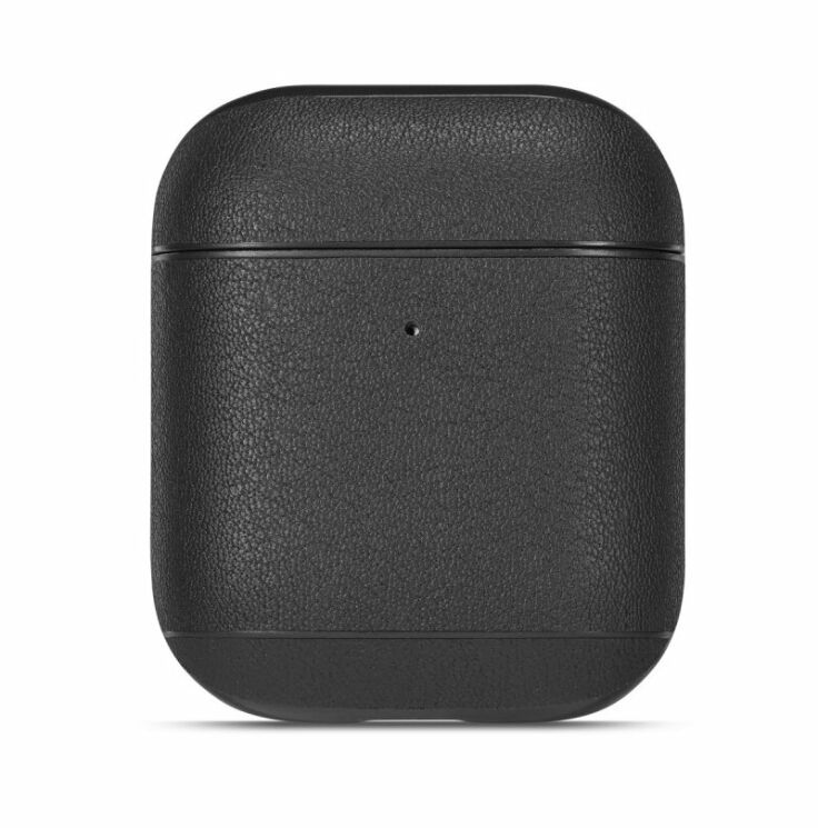 Защитный чехол UniCase Leather Cover для Apple AirPods 1 / 2 - Black: фото 4 из 14