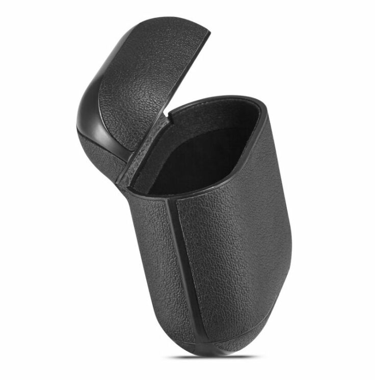 Защитный чехол UniCase Leather Cover для Apple AirPods 1 / 2 - Black: фото 9 из 14