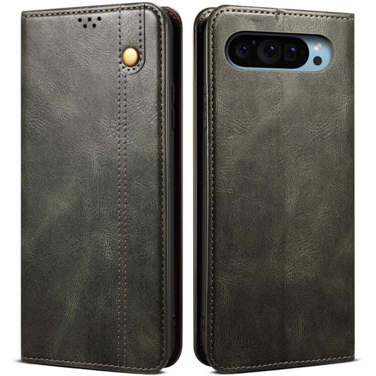 Защитный чехол UniCase Leather Wallet для Google Pixel 9 / 9 Pro - Green: фото 1 из 7