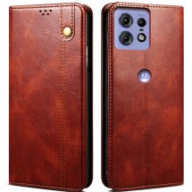 Защитный чехол UniCase Leather Wallet для Motorola Edge 50 Pro - Brown: фото 1 из 6