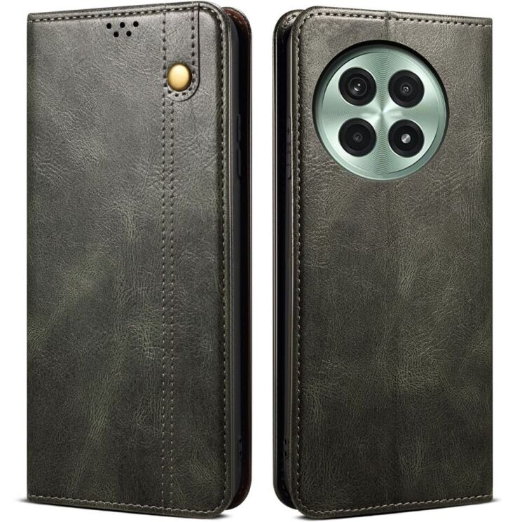Защитный чехол UniCase Leather Wallet для OnePlus 13 - Green: фото 1 из 7