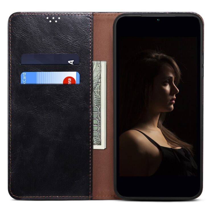 Защитный чехол UniCase Leather Wallet для Samsung Galaxy A05 (A055) - Black: фото 2 из 8