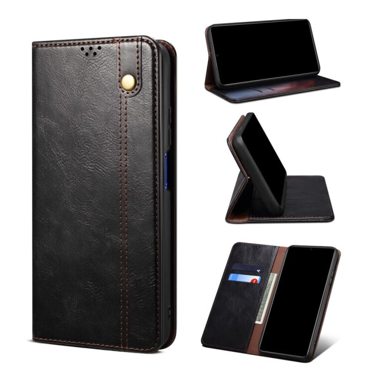 Защитный чехол UniCase Leather Wallet для VIVO V21e - Black: фото 11 из 22