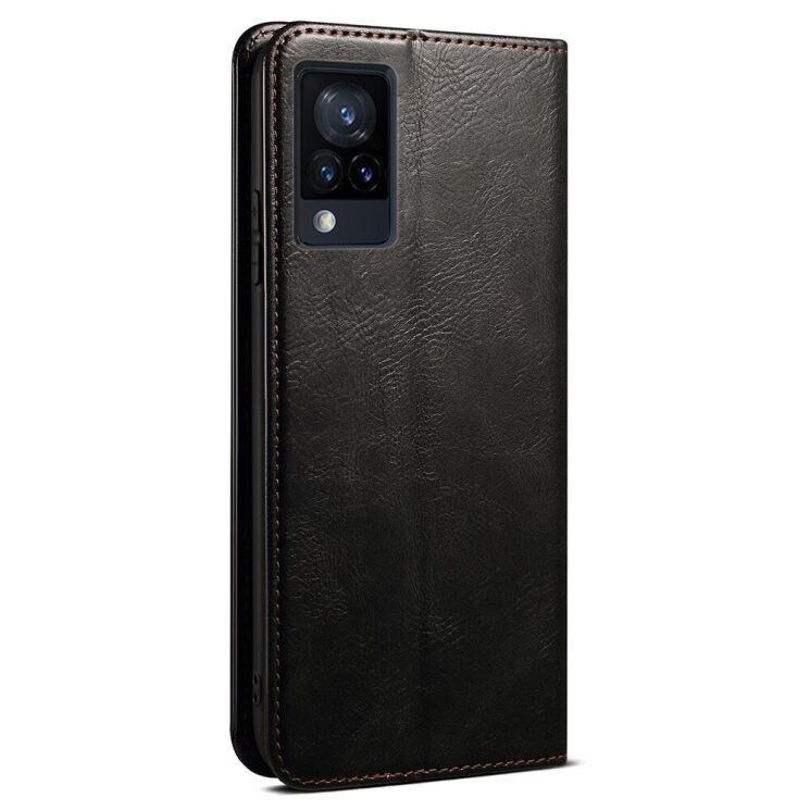 Защитный чехол UniCase Leather Wallet для VIVO V21e - Black: фото 3 из 22