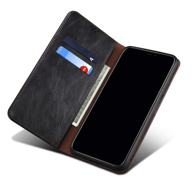 Защитный чехол UniCase Leather Wallet для VIVO V21e - Black: фото 7 из 22