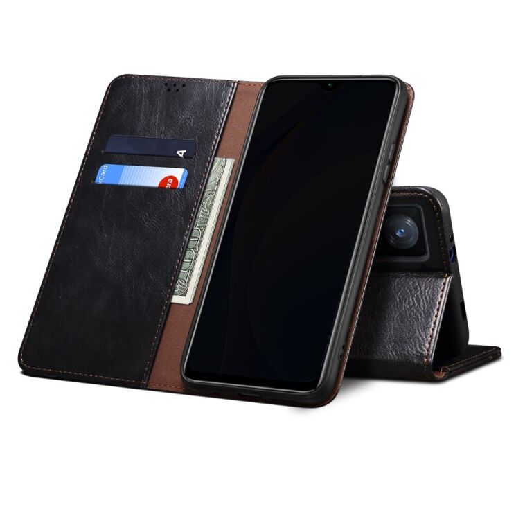 Защитный чехол UniCase Leather Wallet для VIVO V21e - Black: фото 10 из 22