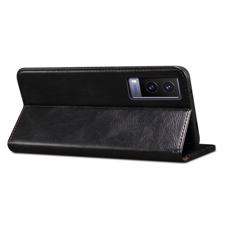Защитный чехол UniCase Leather Wallet для VIVO V21e - Black: фото 4 из 22