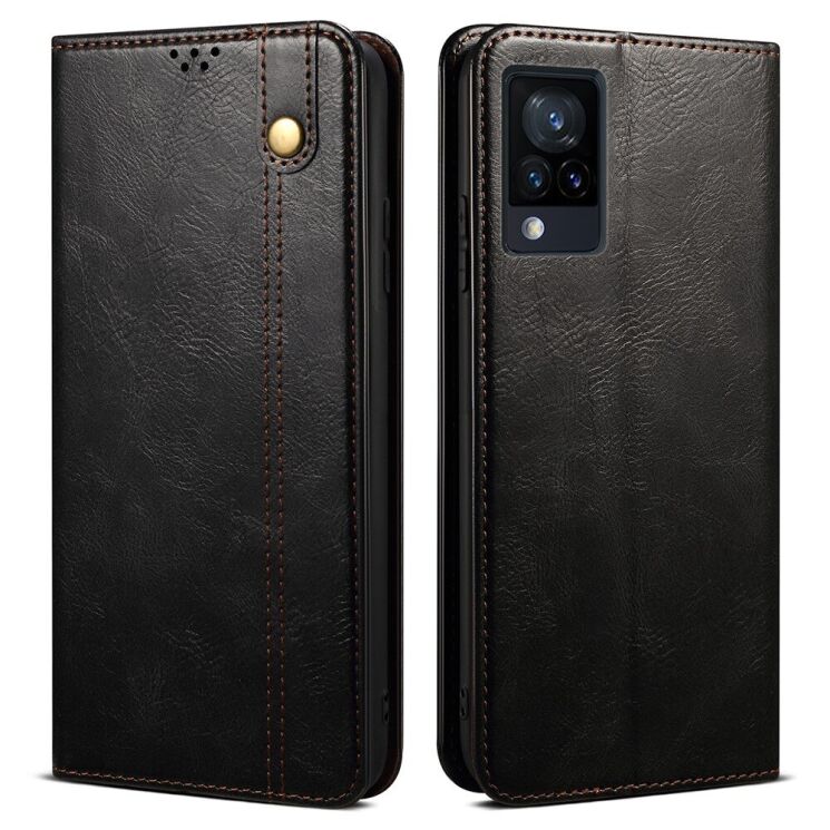 Защитный чехол UniCase Leather Wallet для VIVO V21e - Black: фото 1 из 22