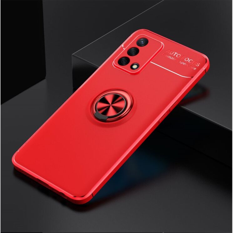 Защитный чехол UniCase Magnetic Ring для OPPO A74 - Red: фото 2 из 15