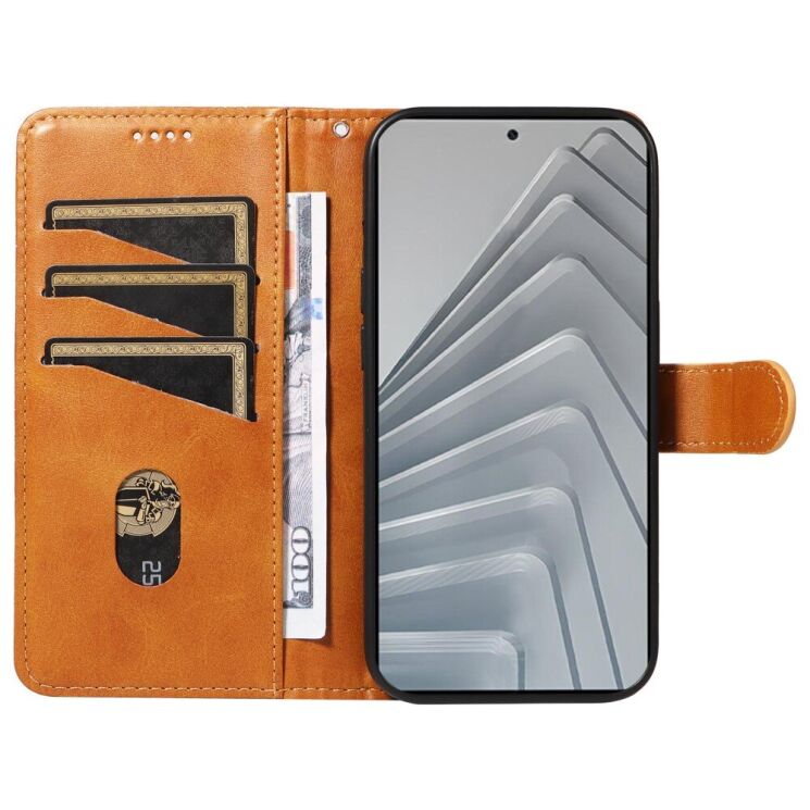 Защитный чехол UniCase T-Shape Lines для Xiaomi Redmi Note 14 4G - Brown: фото 4 из 8