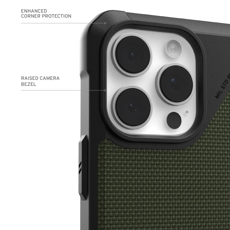 Захисний чохол URBAN ARMOR GEAR (UAG) Metropolis LT MagSafe для Apple iPhone 16 Pro Max - Kevlar Olive: фото 8 з 10