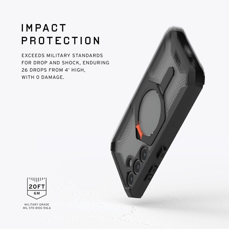 Защитный чехол URBAN ARMOR GEAR (UAG) Plasma XTE для Samsung Galaxy S24 (S921) 214448114097 - Black Orange: фото 15 из 17