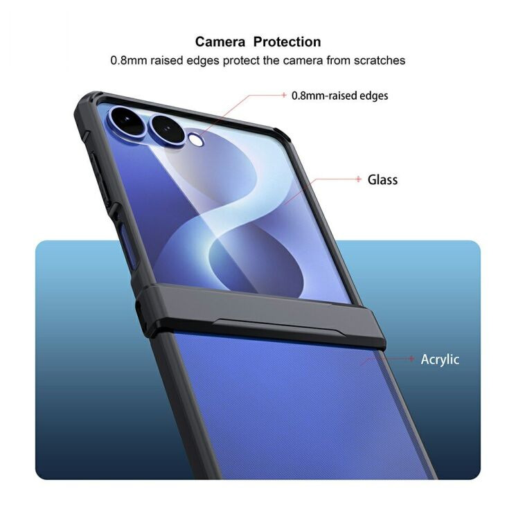 Защитный чехол XUNDD Rugged Case (FF) для Samsung Galaxy Flip 8 - Black: фото 4 из 8