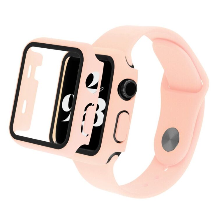 Захисний комплект Deexe Protective Kit для Apple Watch 45 mm (7 / 8 / 9 Series) - Light Pink: фото 1 з 8