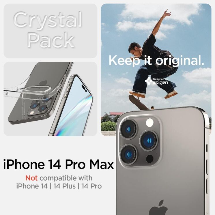 Защитный комплект Spigen (SGP) Crystal Pack для Apple iPhone 14 Pro Max - Clear: фото 2 из 7