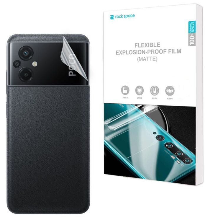 Антибликовая пленка на заднюю панель RockSpace Explosion-Proof Matte для Xiaomi Poco M5: фото 1 из 9