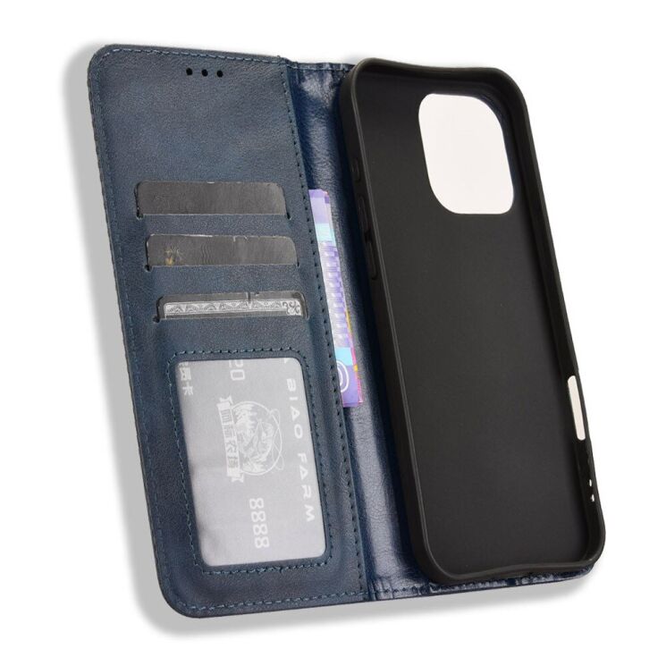 Чехол Deexe Retro Style для Apple iPhone 16 Pro - Blue: фото 4 из 8
