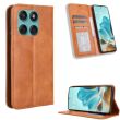 Чехол Deexe Retro Style для Motorola Edge 60 / Edge 60 Fusion - Brown (379603Z)