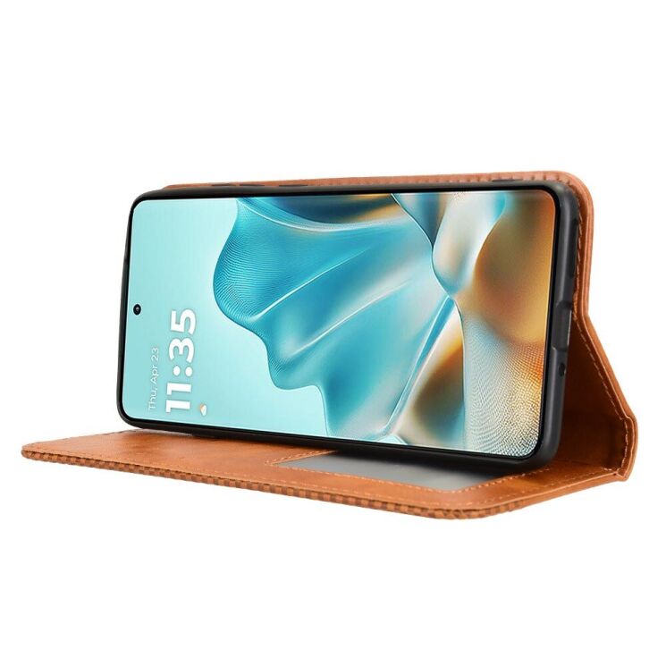 Чехол Deexe Retro Style для Motorola Edge 60 / Edge 60 Fusion - Brown: фото 6 из 18