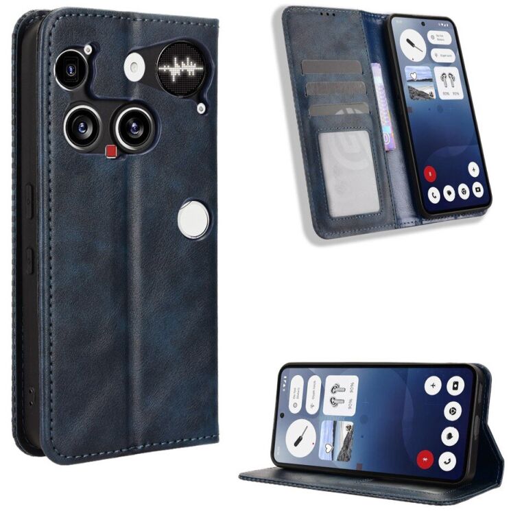 Чехол Deexe Retro Style для Nothing Phone (3) - Blue: фото 2 из 18