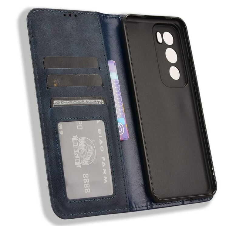 Чехол Deexe Retro Style для OPPO Reno 12 - Blue: фото 4 из 7