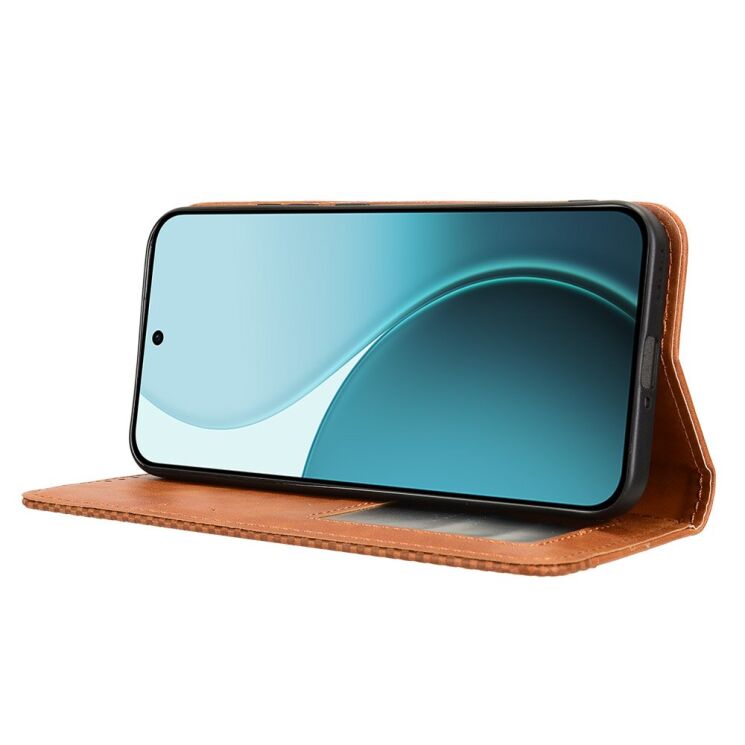 Чохол Deexe Retro Style для OPPO Reno 14 F/FS - Brown: фото 7 з 19