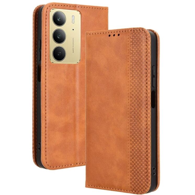 Чехол Deexe Retro Style для Realme C75 - Brown: фото 1 из 7