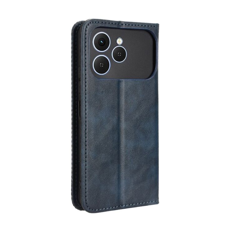 Чохол-книжка Deexe Retro Style для TECNO Spark 40 - Blue: фото 8 з 16