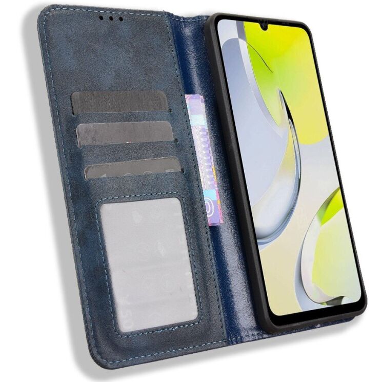 Чехол Deexe Retro Style для ZTE Blade A76 - Blue: фото 6 из 17