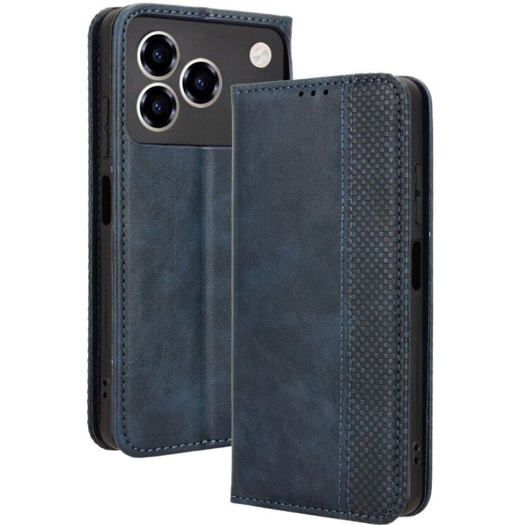 Чехол Deexe Retro Style для ZTE Blade A76 - Blue: фото 1 из 17