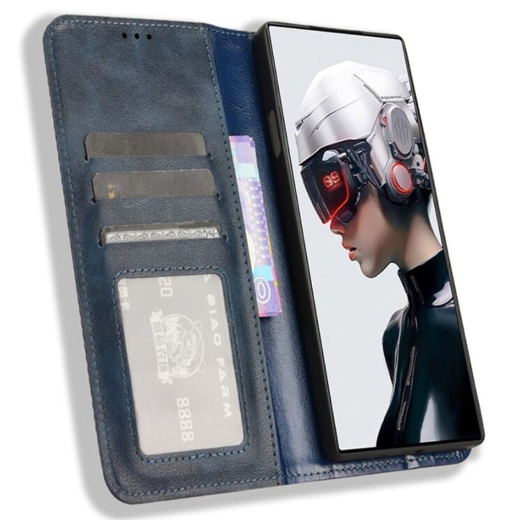 Чехол Deexe Retro Style для ZTE Nubia Red Magic 9 Pro - Blue: фото 2 из 7