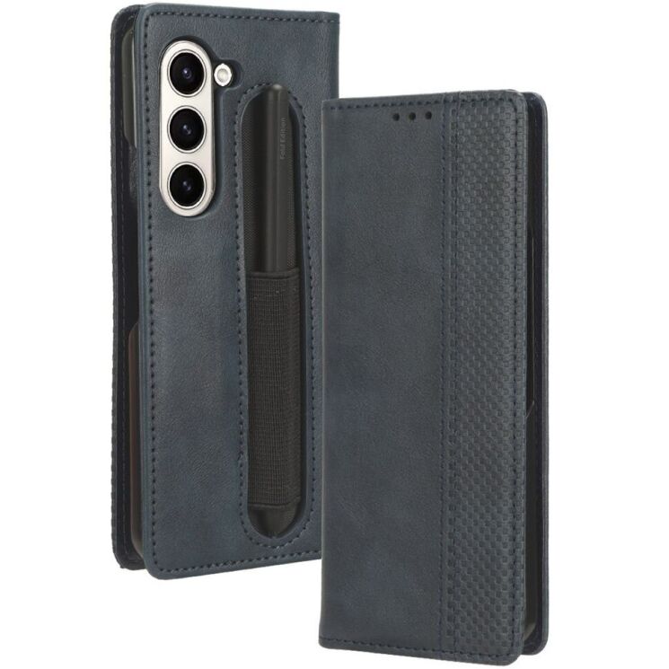 Чехол Deexe Retro Style (FF) для Samsung Galaxy Fold 5 - Blue: фото 1 из 6