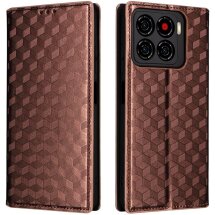 Чехол Deexe Rhombus Book для ZTE Blade A56 - Brown: фото 1 из 10