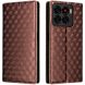 Чехол Deexe Rhombus Book для ZTE Blade A56 - Brown (391100Z). Фото 1 из 10