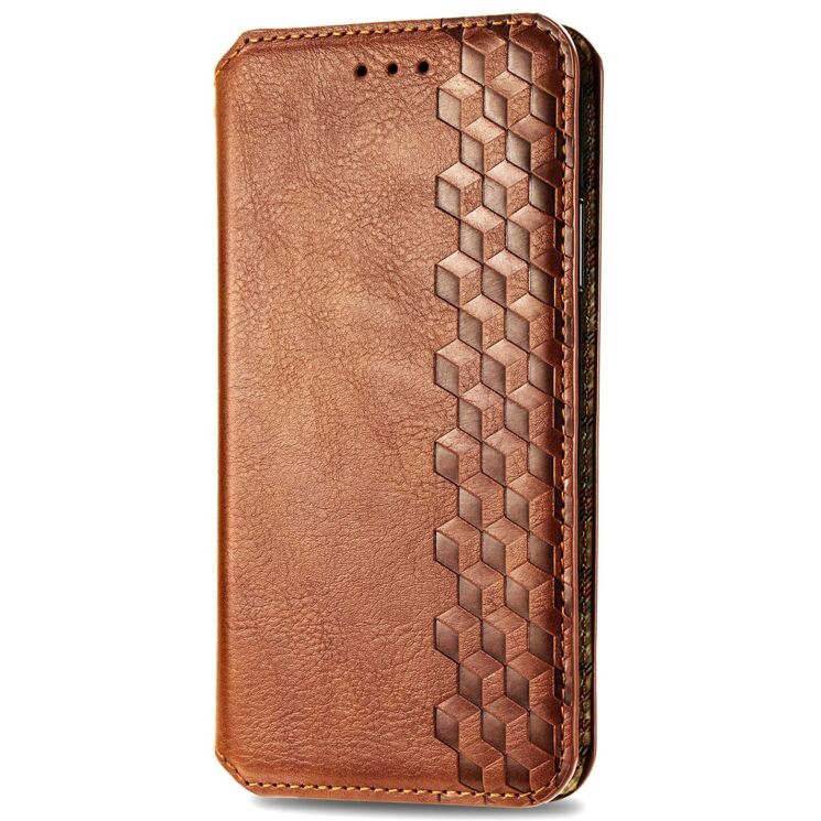Чехол Deexe Rhombus Wallet для Honor 200 - Brown: фото 4 из 9