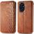 Чехол Deexe Rhombus Wallet для Honor 200 - Brown: фото 1 из 9