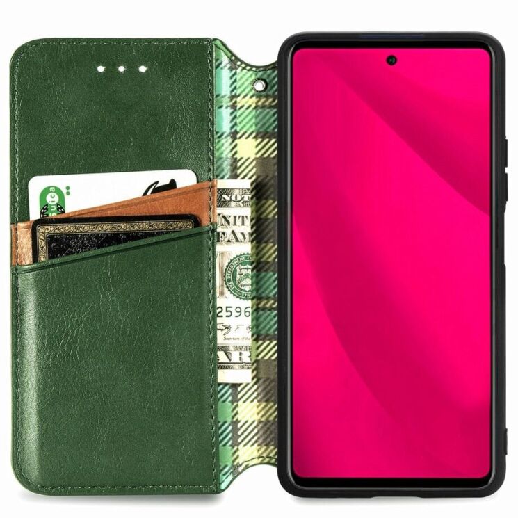 Чохол Deexe Rhombus Wallet для Infinix Smart 9 (X6532) - Green: фото 2 з 10