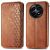 Чехол Deexe Rhombus Wallet для Realme 12 5G - Brown: фото 1 из 6