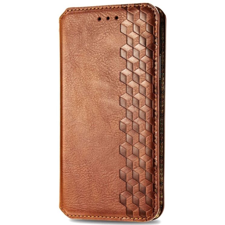 Чехол Deexe Rhombus Wallet для Realme C63 - Brown: фото 4 из 9