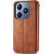Чехол Deexe Rhombus Wallet для Realme C63 - Brown (359726Z). Фото 5 из 9