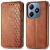 Чехол Deexe Rhombus Wallet для Realme C63 - Brown: фото 1 из 9