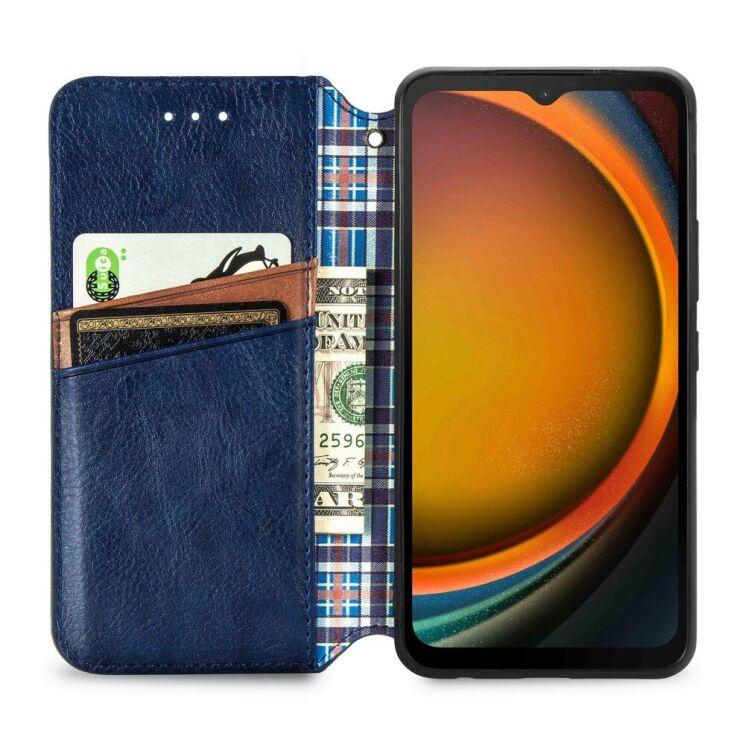 Чохол Deexe Rhombus Wallet для Samsung Galaxy Xcover 7 (G556) - Blue: фото 2 з 11