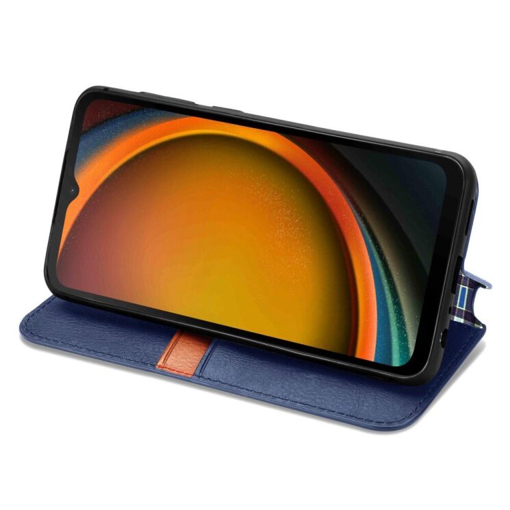 Чохол Deexe Rhombus Wallet для Samsung Galaxy Xcover 7 (G556) - Blue: фото 3 з 11