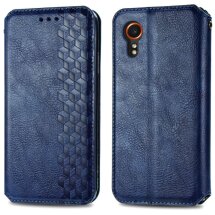 Чехол Deexe Rhombus Wallet для Samsung Galaxy Xcover 7 (G556) - Blue: фото 1 из 11