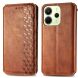 Чехол Deexe Rhombus Wallet для Xiaomi Redmi Note 14 4G - Brown (373456Z). Фото 2 из 10