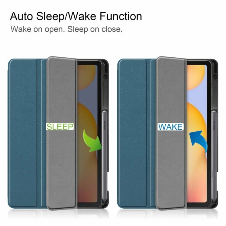 Чохол Deexe Smart Cover для Samsung Galaxy Tab S6 lite / S6 Lite (2022/2024) - Blue: фото 2 з 9