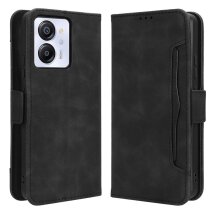Чехол Deexe Wallet Stand для Blackview Color 8 / Oscal Modern 8 - Black: фото 1 из 7