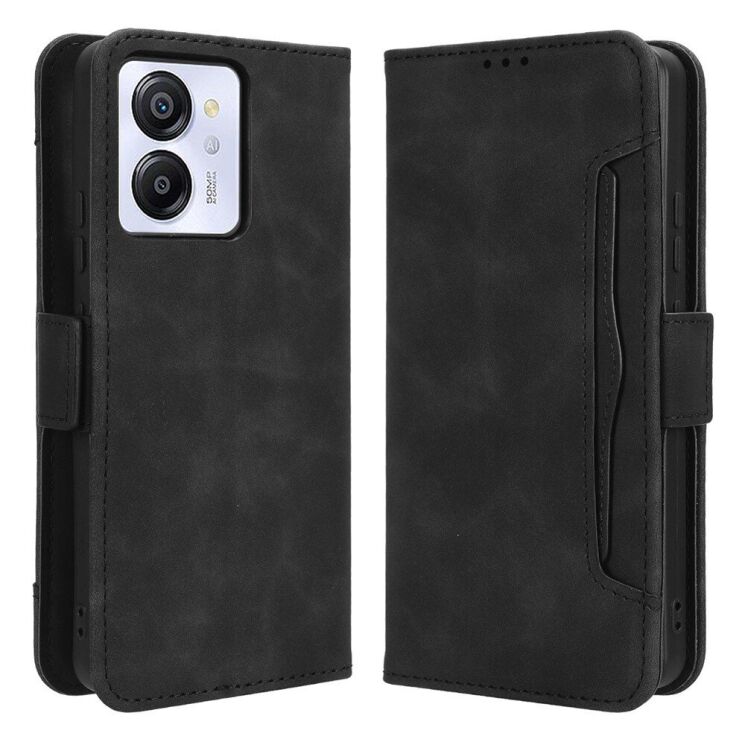 Чехол Deexe Wallet Stand для Blackview Color 8 / Oscal Modern 8 - Black: фото 1 из 7